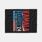 Harris 2024 für Präsidentschaftswahl für Kama Fleecedecke (Vorderseite (Horizontal))