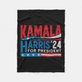 Harris 2024 für Präsidentschaftswahl für Kama Fleecedecke (Vorderseite)