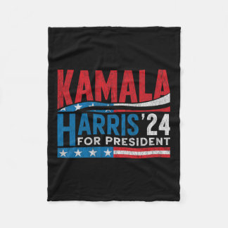 Harris 2024 für Präsidentschaftswahl für Kama Fleecedecke