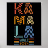 Harris 2024 für Präsidentschaftswahl Harris Walz W Poster (Vorne)