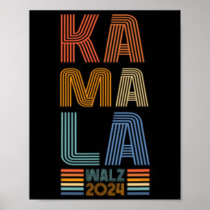 Harris 2024 für Präsidentschaftswahl Harris Walz W Poster