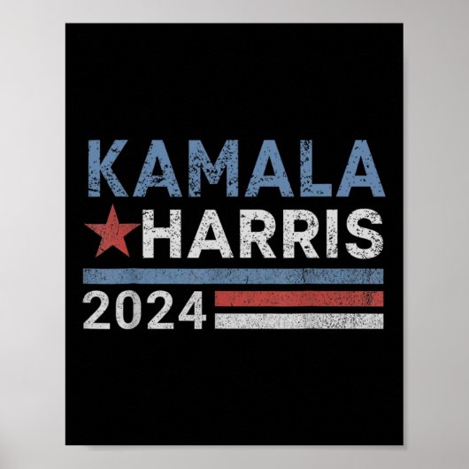 Harris 2024 für Präsidentschaftswahlkampf Poster (Vorne)