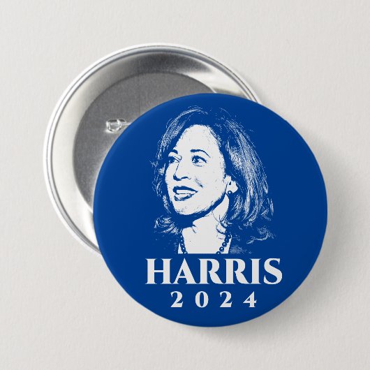 Harris 2024 kamala Wahlkampf Foto Button (Vorne & Hinten)
