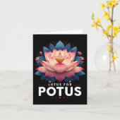 Harris 2024 Lotus for Potus Trending President Karte (Gelbe Blume)