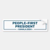 Harris 2024 People-first Präsident Autoaufkleber (Vorne)