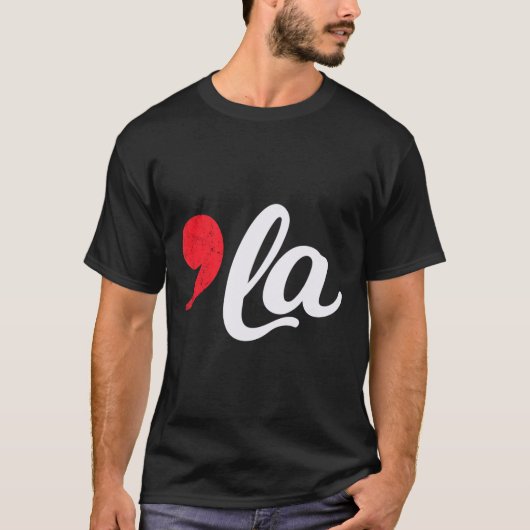 Harris 2024 Präsident Comma La Funny 1 T-Shirt (Vorderseite)