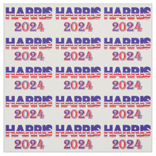 Harris 2024 Präsident Demokrat USA Flag Text Stoff