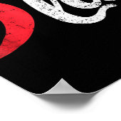 Harris 2024 Präsident Distressed Comma La Funny 1 Poster (Ecke)