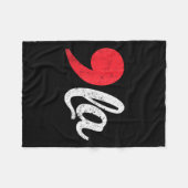 Harris 2024 Präsident Distressed Comma La Funny Fleecedecke (Vorderseite (Horizontal))
