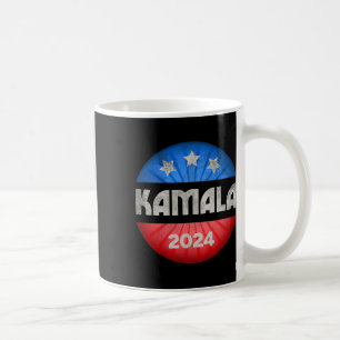 Harris 2024 Präsident Fun Vintag Button Abstimmung Kaffeetasse