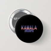 Harris 2024 Präsident Red White Blue Flag Amerika Button (Vorne & Hinten)