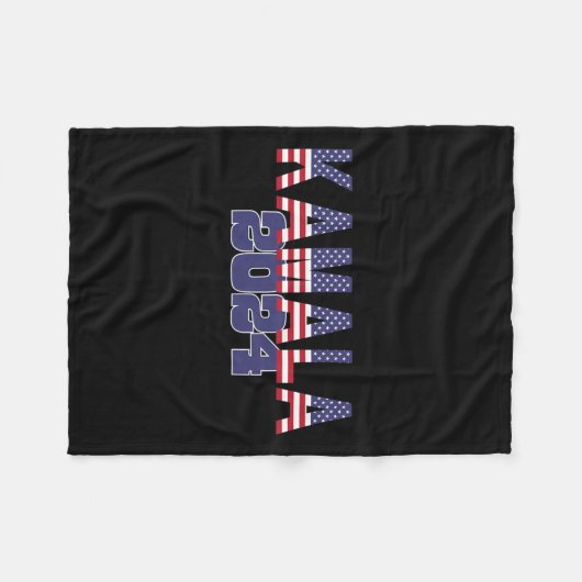 Harris 2024 Präsident Red White Blue Flag Amerika Fleecedecke (Vorderseite (Horizontal))