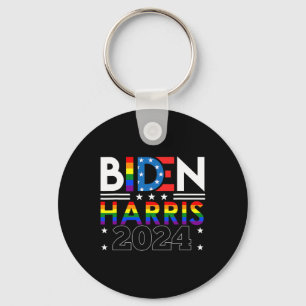 Harris 2024 Rainbow Flag Gay Pride Lgbt Demokrat Schlüsselanhänger