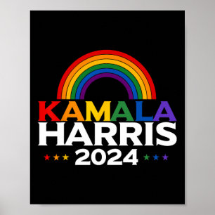 Harris 2024 Regenbogenflagge Gay Pride Lgbt Poster