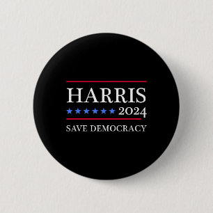 Harris 2024 Rette Demokratie für Präsident 2024 Button