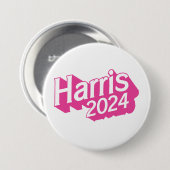 Harris 2024 Rosa farbenfroh Button (Vorne & Hinten)