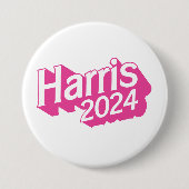 Harris 2024 Rosa farbenfroh Button (Vorderseite)