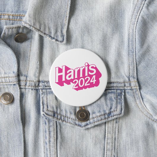 Harris 2024 Rosa farbenfroh Button (Beispiel)