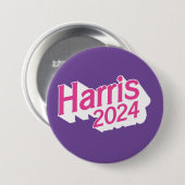 Harris 2024 rosa und Lila farbig Button (Vorne & Hinten)