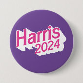 Harris 2024 rosa und Lila farbig Button (Vorderseite)