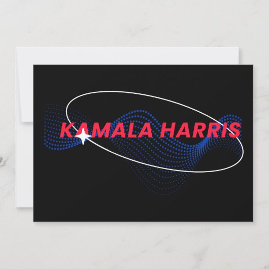 Harris 2024 Vote Blue Customizable Einladung (Vorderseite)