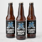 HARRIS 2024 Wahl Präsident Kamala Wahlsieger Bierflaschenetikett (Flaschen)