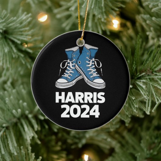 HARRIS 2024 Wahl Präsident Kamala Wahlsieger Keramik Ornament (Baum)