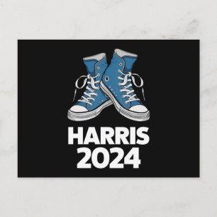 HARRIS 2024 Wähle Präsident Kamala Wahl Sneaker Postkarte