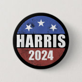 Harris 2024 Wahlknopf Abstimmung Präsident Harris Button (Vorderseite)