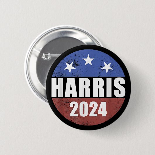 Harris 2024 Wahlknopf Abstimmung Präsident Harris Button (Vorne & Hinten)
