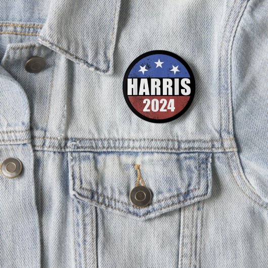 Harris 2024 Wahlknopf Abstimmung Präsident Harris Button (Beispiel)