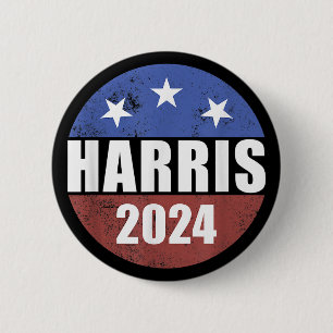 Harris 2024 Wahlknopf Abstimmung Präsident Harris Button