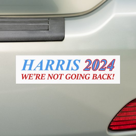 HARRIS 2024 WIR WERDEN NICHT ZURÜCKGEHEN! KAMALA-P AUTOAUFKLEBER (Auf Auto)