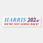 HARRIS 2024 WIR WERDEN NICHT ZURÜCKGEHEN! KAMALA-P AUTOAUFKLEBER (Vorne)