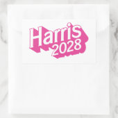Harris 2028 Rosa farbenfroh Rechteckiger Aufkleber (Tasche)