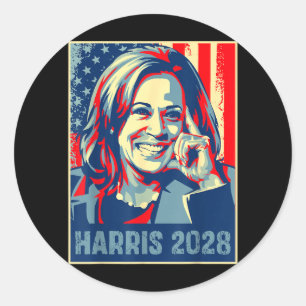 Harris 2028 Wähle Präsident Kamala Harris Wahl Runder Aufkleber