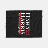 Harris 24 bringt Amerika wieder zum Lachen Fleecedecke (Vorderseite (Horizontal))