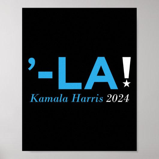 Harris 24 Comma La Kamala Walz 2024 Präsident Kama Poster (Vorne)