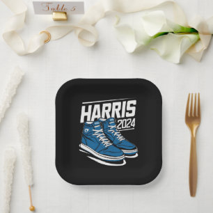 Harris 24 Wähle Präsident Kamala Wahl Sneaker Pappteller