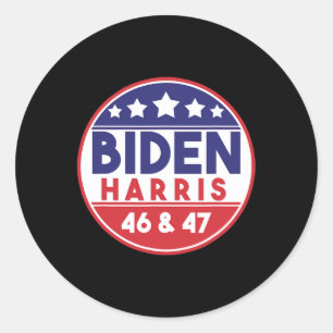 Harris 46 47 Democrat Merchandise Biden Harris Runder Aufkleber