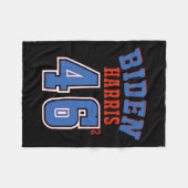 Harris 46 Squared Joe Biden 46. Präsident der USA Fleecedecke (Vorderseite (Horizontal))