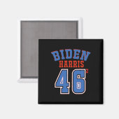 Harris 46 Squared Joe Biden 46. Präsident der USA Magnet (Vorderseite/Rückseite)