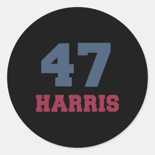 Harris 47 1 runder aufkleber (Vorderseite)