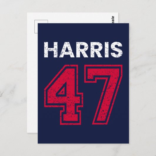 Harris 47 I - Kamala Harris für den Präsidenten Postkarte (Vorne/Hinten)