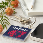 Harris 47 I - Kamala Harris für den Präsidenten Schlüsselanhänger (Vorderseite rechts)