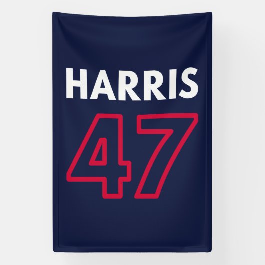 Harris 47 III - Kamala Harris für den Präsidenten Banner (Vertikal)