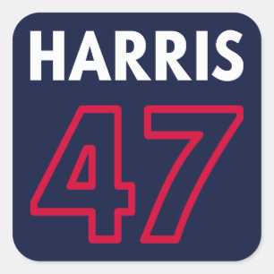 Harris 47 III - Kamala Harris für den Präsidenten Quadratischer Aufkleber