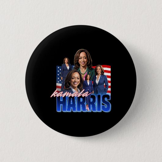 Harris American Flag Bootleg Button (Vorderseite)
