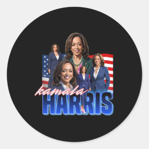 Harris American Flag Bootleg Runder Aufkleber