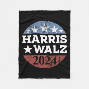 Harris & amp: Tim Walz für die Präsidentschaftskam Fleecedecke